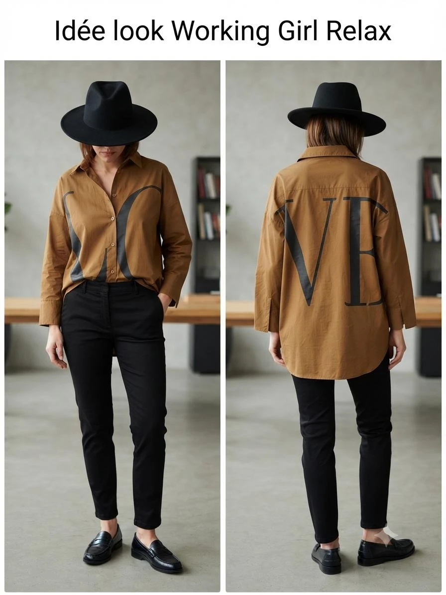 🤎 Oversized Camel Overhemd "LOVE" Made in Italy Eenmalige maat (46-50) 🤎 – photo 9